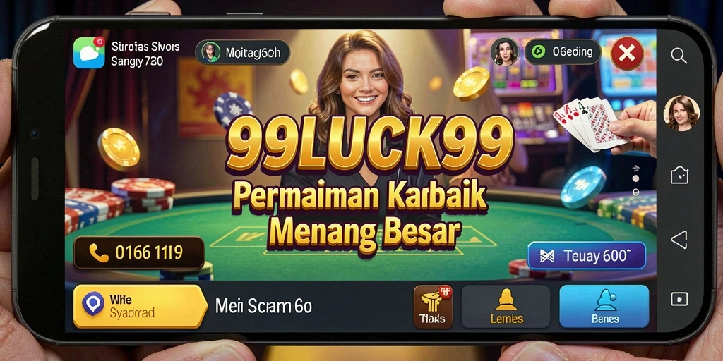 Screenshot utama 99LUCK99 menampilkan permainan Kasino yang seru.
