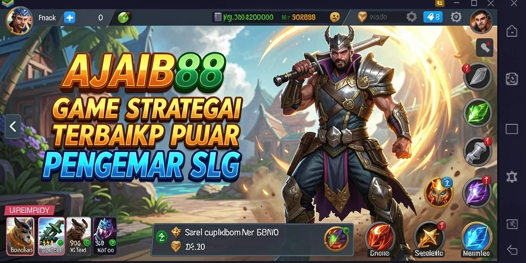 Tangkapan layar menunjukkan pertempuran epik di AJAIB88.