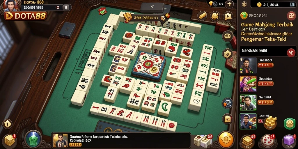 Screenshot gameplay DOTA88 menampilkan momen seru permainan Mahjong.