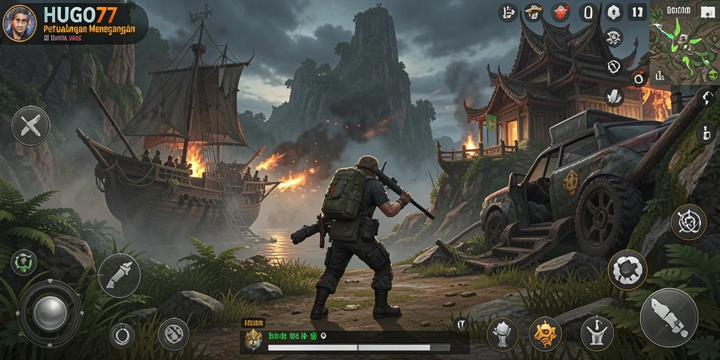 Tampilan gameplay HUGO77 yang memukau dan penuh aksi.