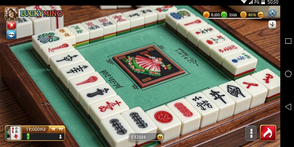 Tampilan gameplay seru LUCKYMINO dengan grafis menarik.
