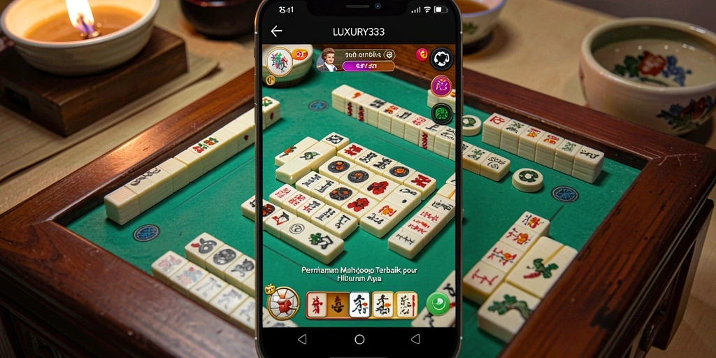 Tampilan menarik dari gameplay <strong>LUXURY333</strong> dengan berbagai desain ubin Mahjong.