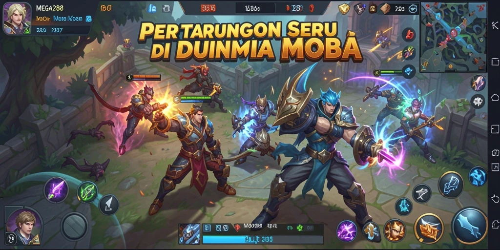 Tampilan gameplay seru di MEGA288 dengan pertarungan tim yang strategis.