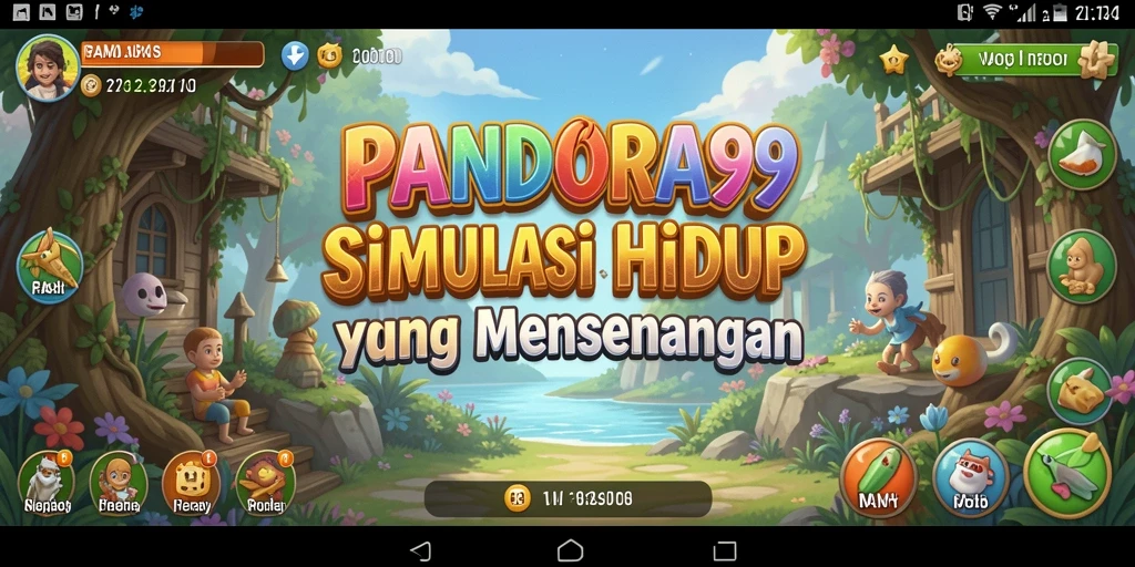 Tampilan menarik dari gameplay PANDORA99 yang menggambarkan kehidupan sehari-hari.