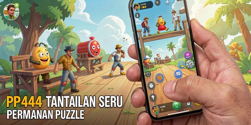 Tampilan gameplay <strong>PP444</strong> yang menantang dan penuh warna.