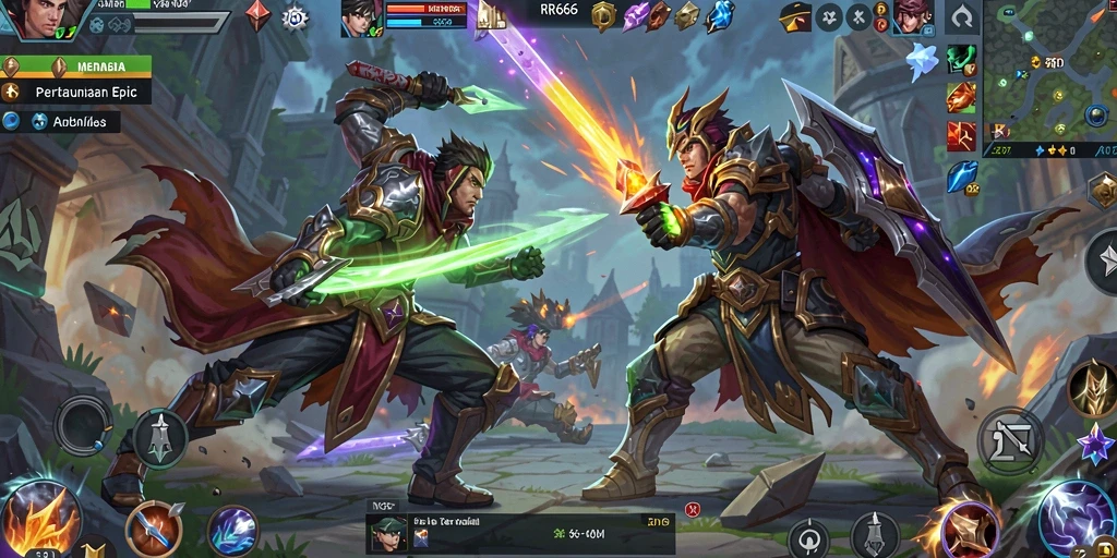 Screenshot gameplay yang menunjukkan aksi seru di RR666.