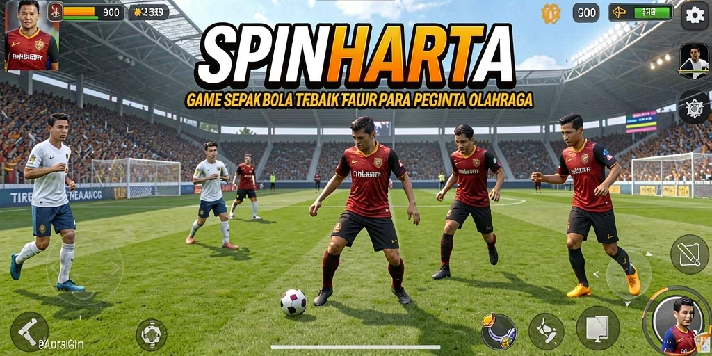 Tampilan menakjubkan dari gameplay sepak bola SPINHARTA.