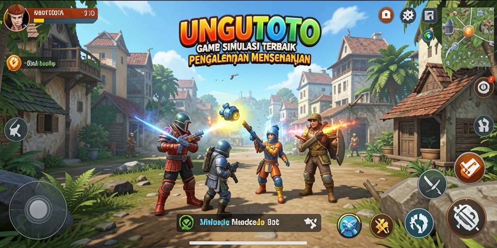 Screenshot yang menunjukkan gameplay UNGUTOTO dalam dunia simulasi.