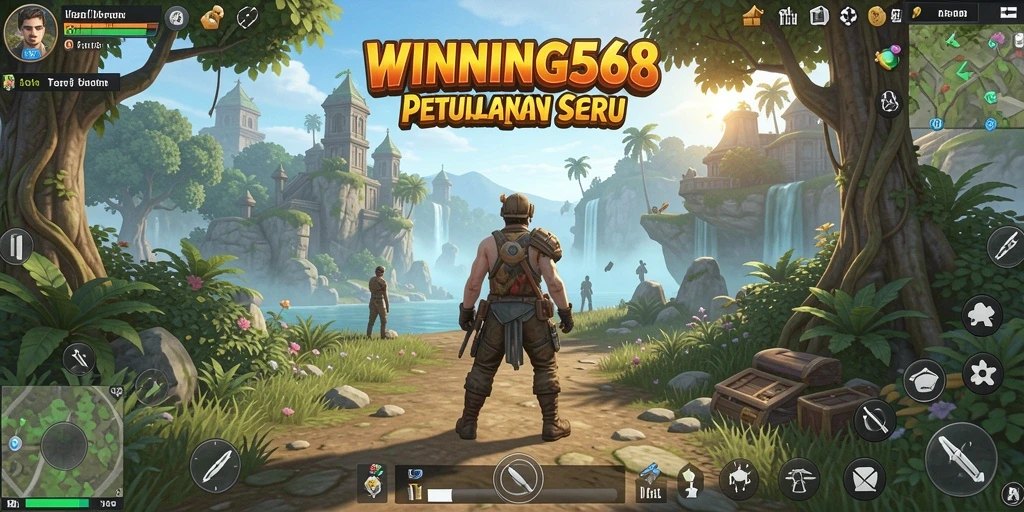 Tampilan gameplay Open World yang memukau dalam WINNING568.