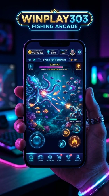 Tampilan awal aplikasi winplay303 yang menarik dan mudah digunakan.